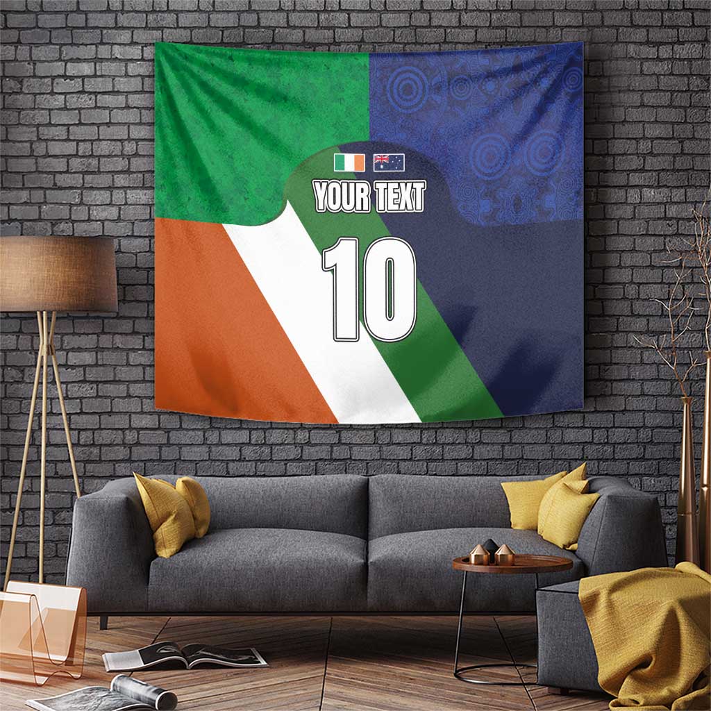 Custom Ireland and Australia Tapestry Shamrocks and Aboriginal Art