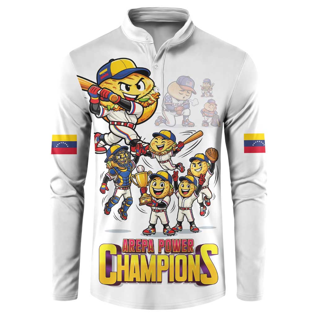 Venezuela Baseball Champions Button Sweatshirt Glory Arepa Team