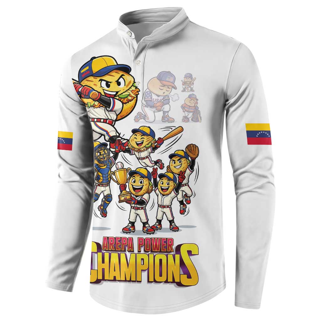 Venezuela Baseball Champions Button Sweatshirt Glory Arepa Team