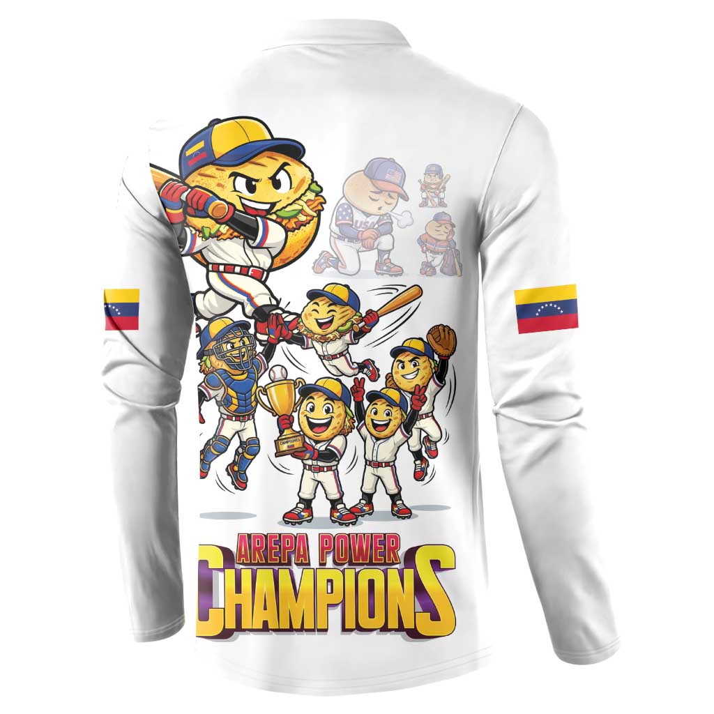 Venezuela Baseball Champions Button Sweatshirt Glory Arepa Team