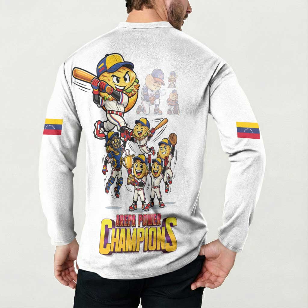 Venezuela Baseball Champions Button Sweatshirt Glory Arepa Team