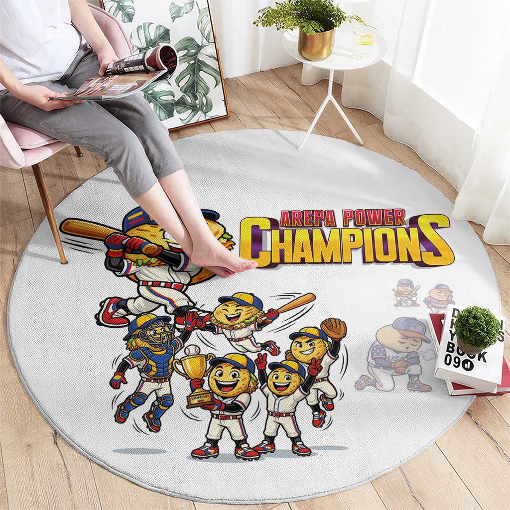 Venezuela Baseball Champions Round Carpet Glory Arepa Team