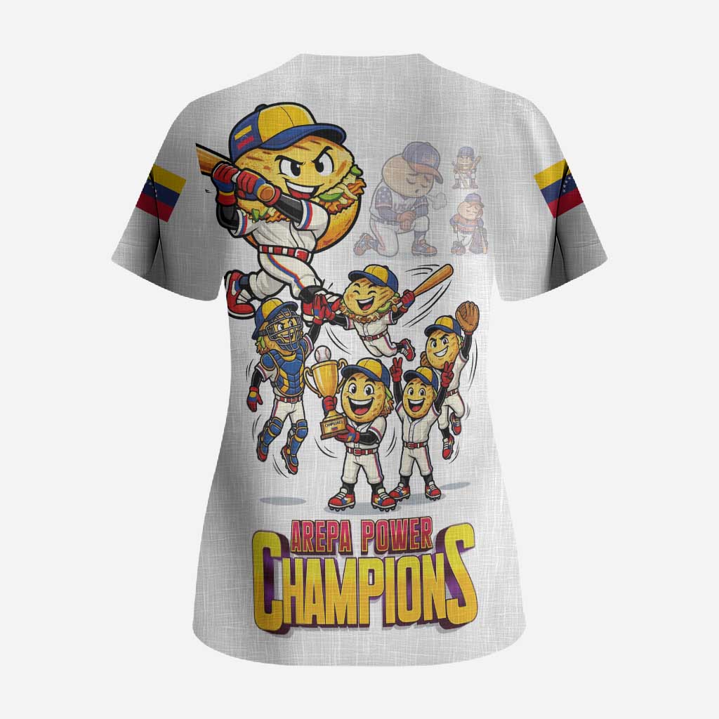 Venezuela Baseball Champions Scrub Top Glory Arepa Team