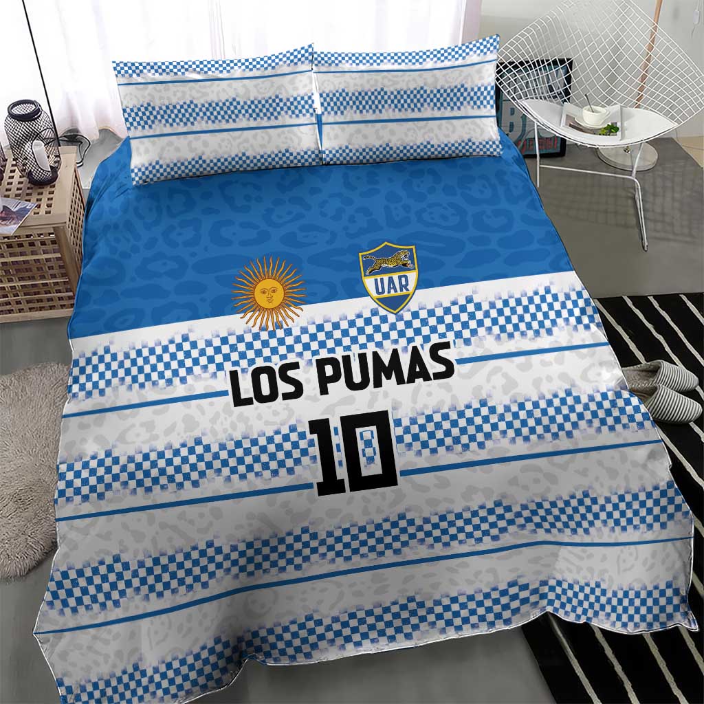 Argentina Rugby Custom Bedding Set Los Pumas Jaguar Race Style - Wonder Print Shop
