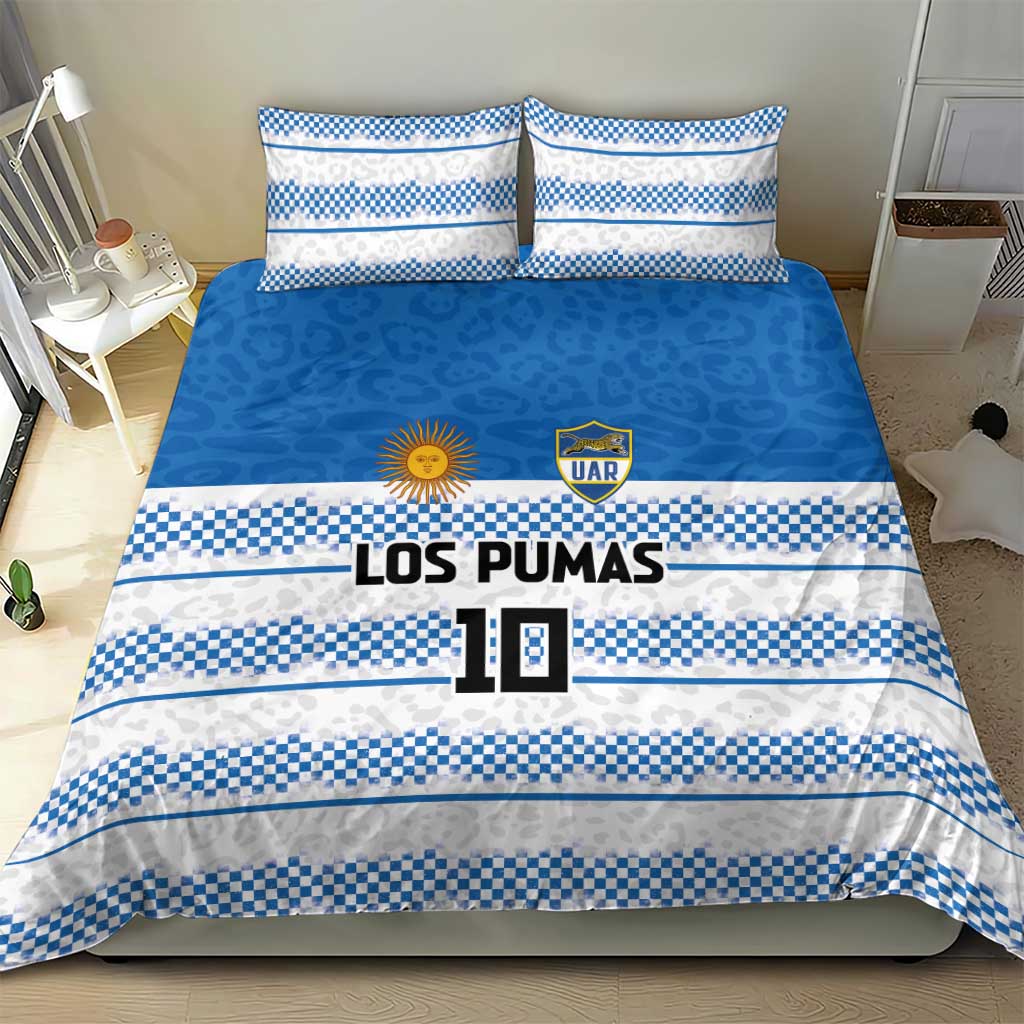 Argentina Rugby Custom Bedding Set Los Pumas Jaguar Race Style - Wonder Print Shop