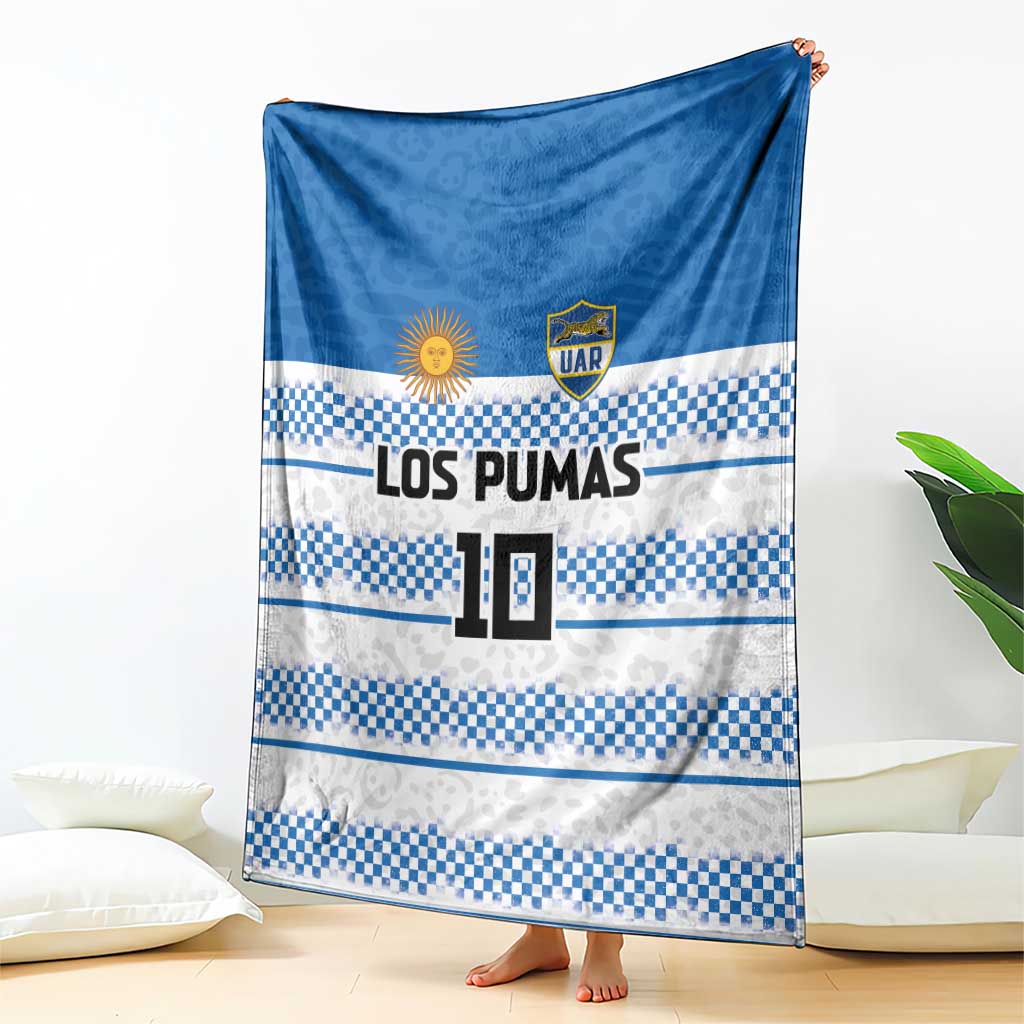 Argentina Rugby Custom Blanket Los Pumas Jaguar Race Style - Wonder Print Shop