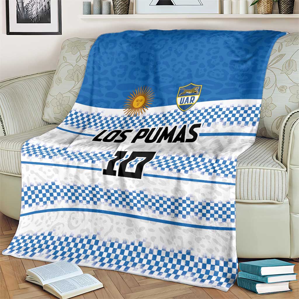 Argentina Rugby Custom Blanket Los Pumas Jaguar Race Style - Wonder Print Shop