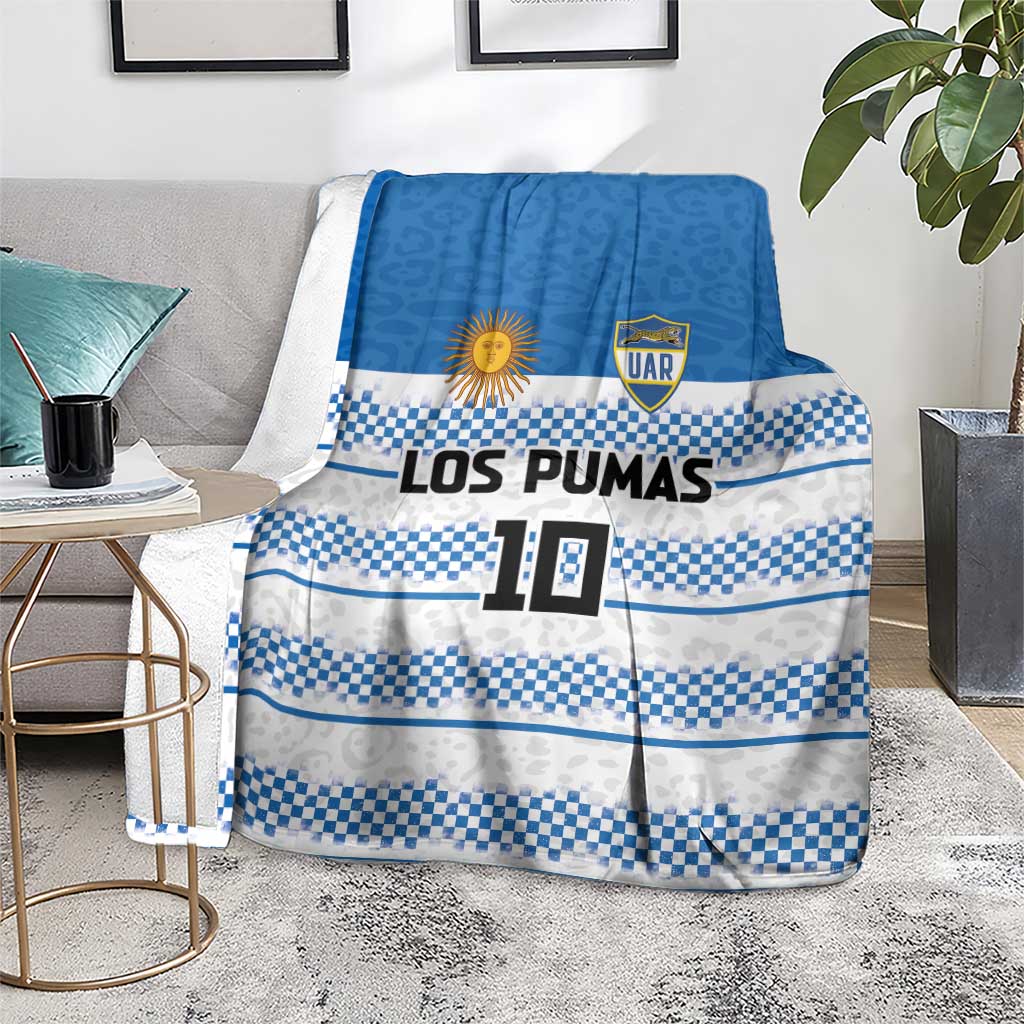 Argentina Rugby Custom Blanket Los Pumas Jaguar Race Style - Wonder Print Shop