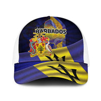 Barbados Independence Day Baseball Net Cap Coat of Arms with Freedom Emblems - Wonder Print Shop