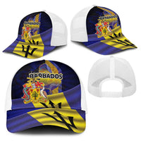 Barbados Independence Day Baseball Net Cap Coat of Arms with Freedom Emblems - Wonder Print Shop
