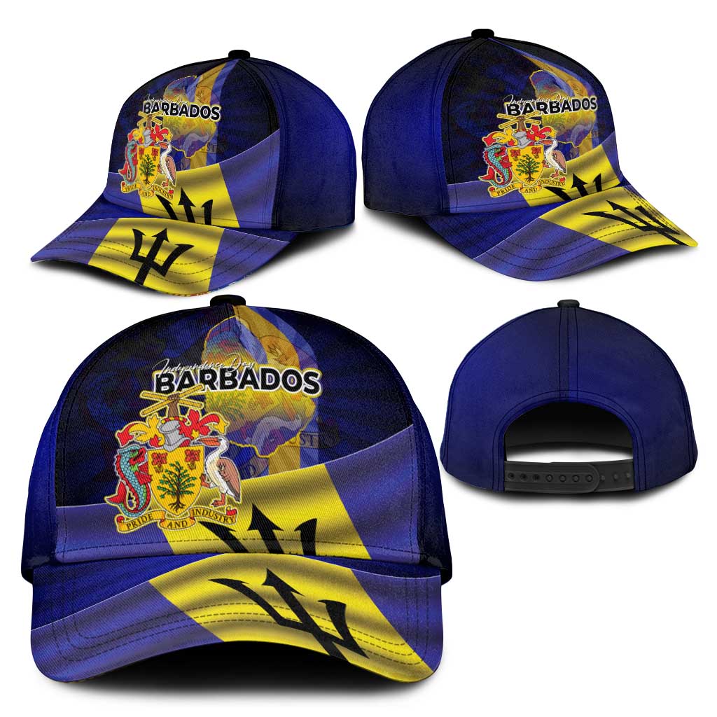 Barbados Independence Day Classic Cap Coat of Arms with Freedom Emblems - Wonder Print Shop