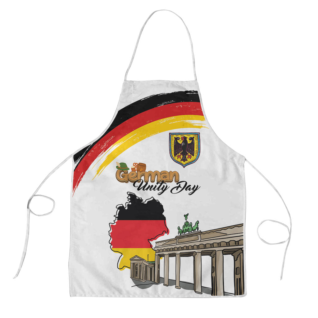 German Unity Day Apron Deutschland-Brandenburg Gate with Map
