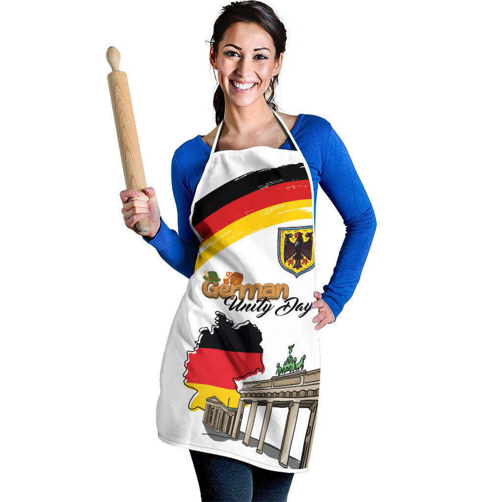 German Unity Day Apron Deutschland-Brandenburg Gate with Map
