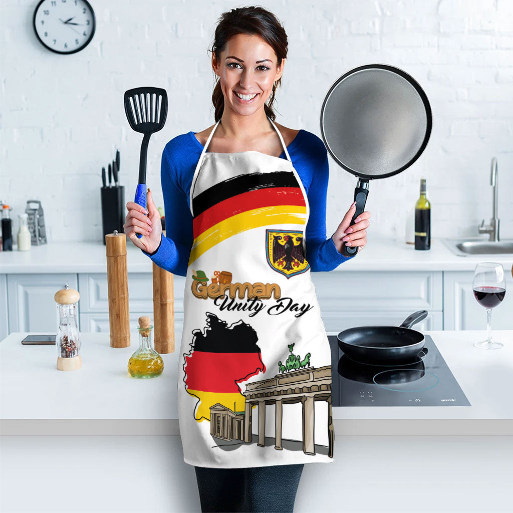 German Unity Day Apron Deutschland-Brandenburg Gate with Map