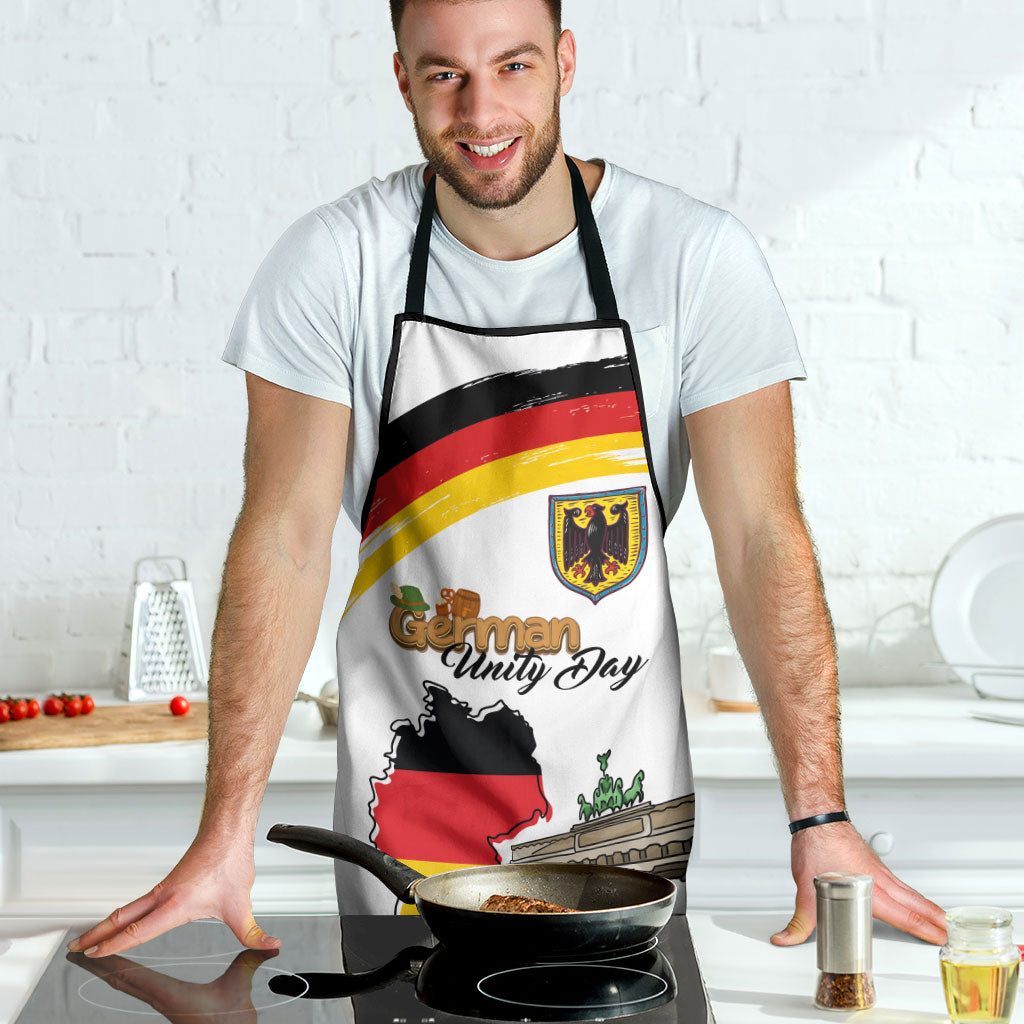 German Unity Day Apron Deutschland-Brandenburg Gate with Map