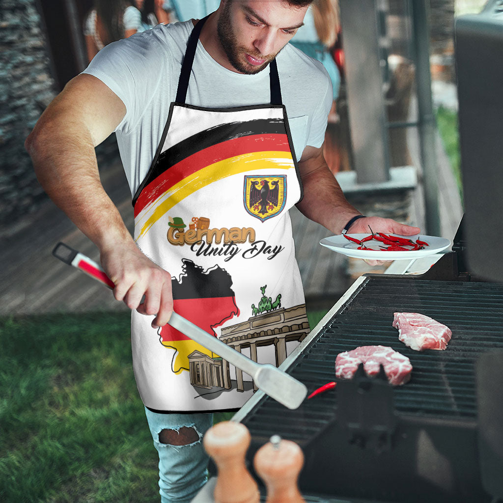 German Unity Day Apron Deutschland-Brandenburg Gate with Map