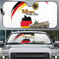 German Unity Day Auto Sun Shade Deutschland-Brandenburg Gate with Map