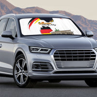 German Unity Day Auto Sun Shade Deutschland-Brandenburg Gate with Map