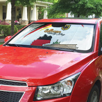 German Unity Day Auto Sun Shade Deutschland-Brandenburg Gate with Map