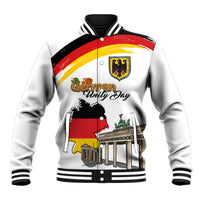 German Unity Day Baseball Jacket Deutschland-Brandenburg Gate with Map