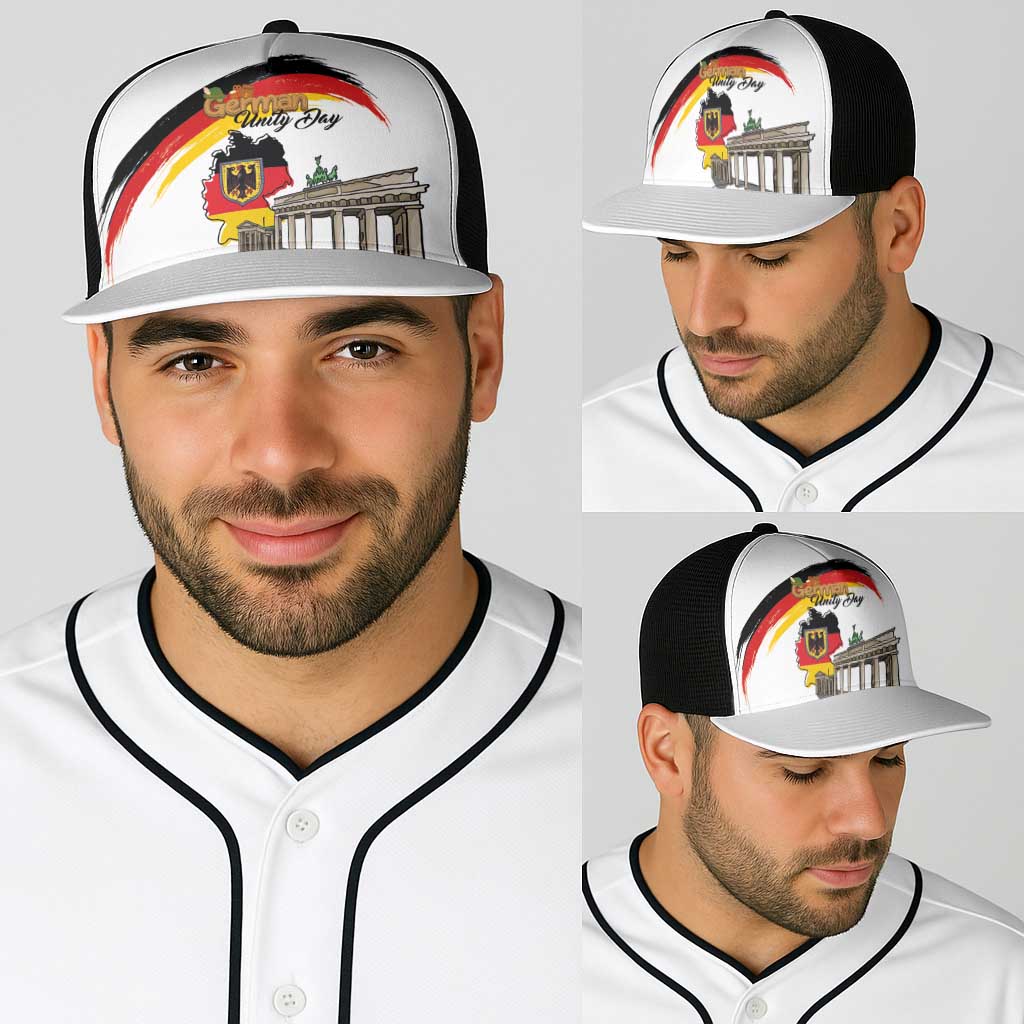 German Unity Day Baseball Net Cap Deutschland-Brandenburg Gate with Map