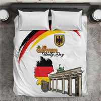 German Unity Day Bedding Set Deutschland-Brandenburg Gate with Map