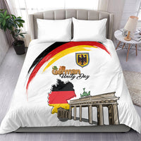German Unity Day Bedding Set Deutschland-Brandenburg Gate with Map