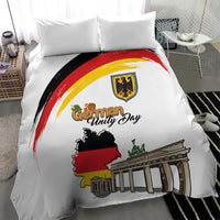 German Unity Day Bedding Set Deutschland-Brandenburg Gate with Map