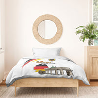 German Unity Day Bedding Set Deutschland-Brandenburg Gate with Map