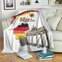German Unity Day Blanket Deutschland-Brandenburg Gate with Map