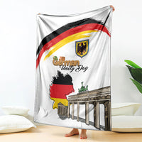 German Unity Day Blanket Deutschland-Brandenburg Gate with Map