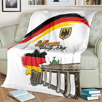 German Unity Day Blanket Deutschland-Brandenburg Gate with Map