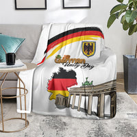 German Unity Day Blanket Deutschland-Brandenburg Gate with Map
