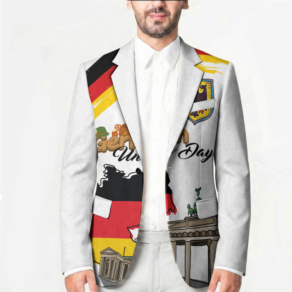 German Unity Day Blazer Deutschland-Brandenburg Gate with Map
