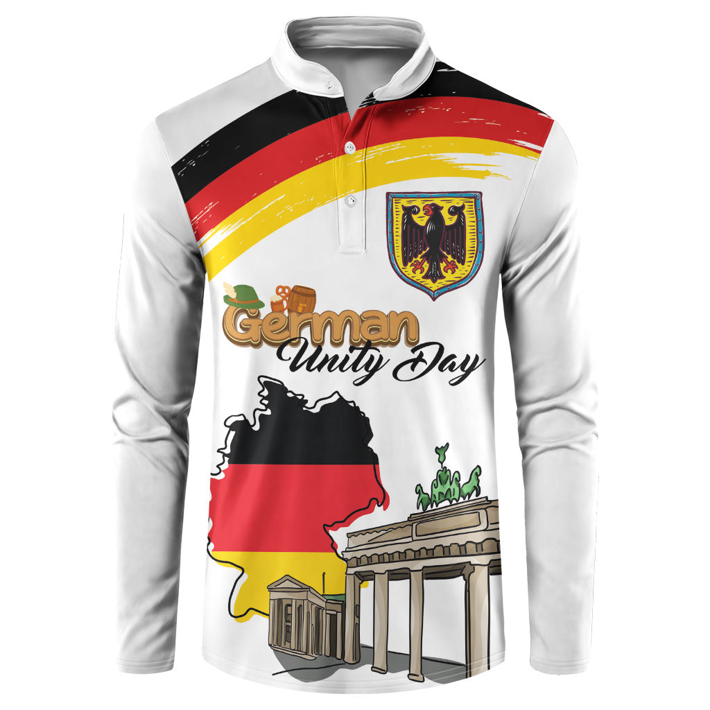 German Unity Day Button Sweatshirt Deutschland-Brandenburg Gate with Map