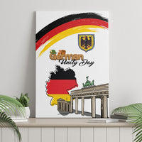 German Unity Day Canvas Wall Art Deutschland-Brandenburg Gate with Map