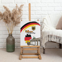 German Unity Day Canvas Wall Art Deutschland-Brandenburg Gate with Map