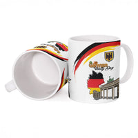 German Unity Day Ceramic Mug Deutschland-Brandenburg Gate with Map