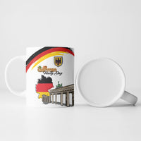 German Unity Day Ceramic Mug Deutschland-Brandenburg Gate with Map