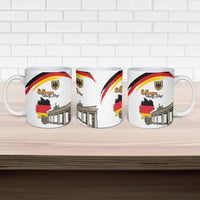German Unity Day Ceramic Mug Deutschland-Brandenburg Gate with Map