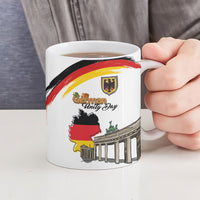German Unity Day Ceramic Mug Deutschland-Brandenburg Gate with Map