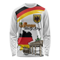 German Unity Day Long Sleeve Shirt Deutschland-Brandenburg Gate with Map