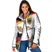 German Unity Day Padded Jacket Deutschland-Brandenburg Gate with Map