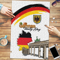 German Unity Day Puzzle Deutschland-Brandenburg Gate with Map