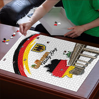 German Unity Day Puzzle Deutschland-Brandenburg Gate with Map