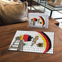 German Unity Day Puzzle Deutschland-Brandenburg Gate with Map