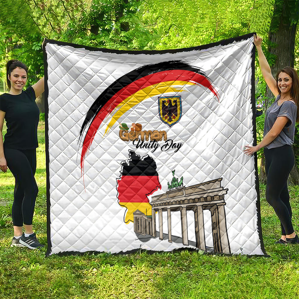 German Unity Day Quilt Deutschland-Brandenburg Gate with Map