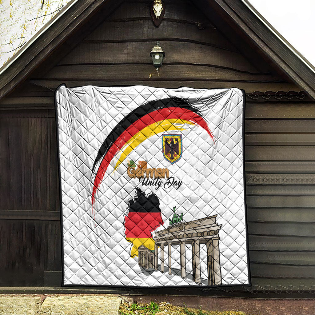 German Unity Day Quilt Deutschland-Brandenburg Gate with Map