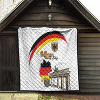 German Unity Day Quilt Deutschland-Brandenburg Gate with Map