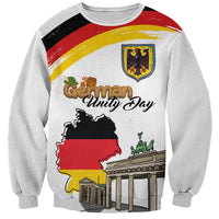 German Unity Day Sweatshirt Deutschland-Brandenburg Gate with Map